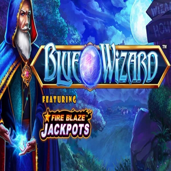 Play Blue Wizard Fire Blaze Jackpots slot by Rarestone Gaming on oscarsspin.org